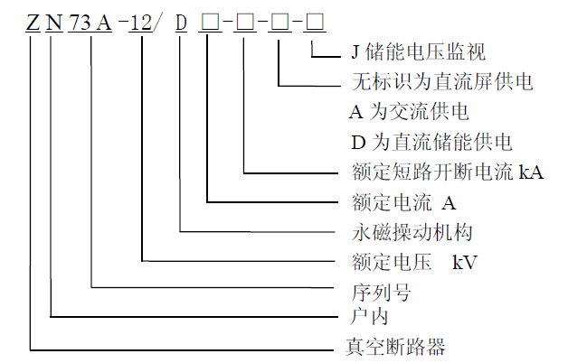 N73A-12户内真空断路器型号